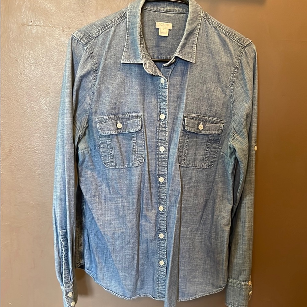 Blue Denim Button-Up Shirt